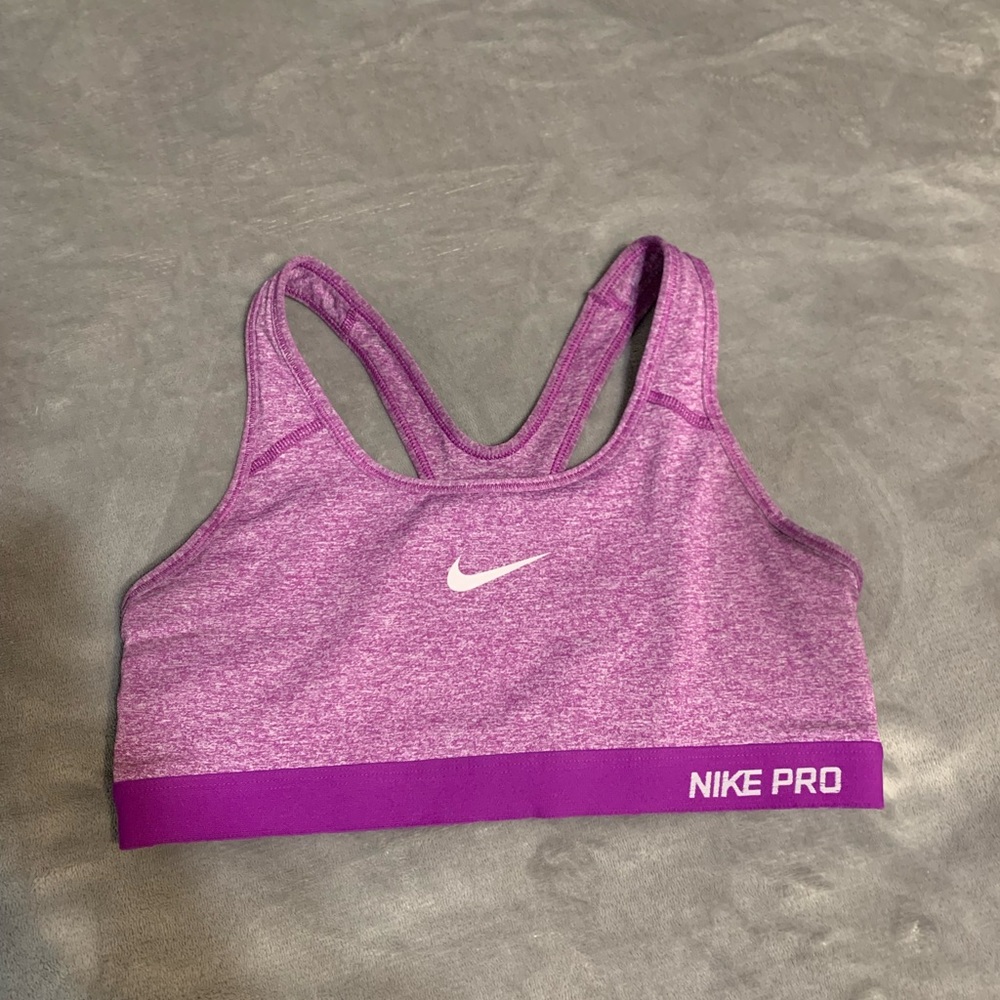 purple nike sports bra